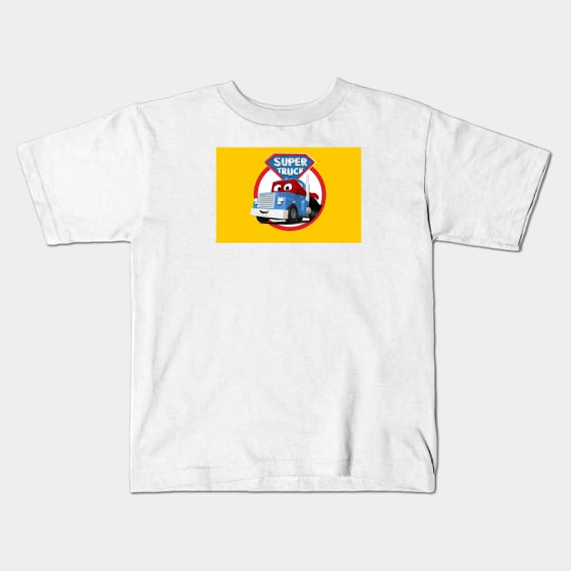 Carl the Super Truck of Car City Kids T-Shirt by johnsonmargarette